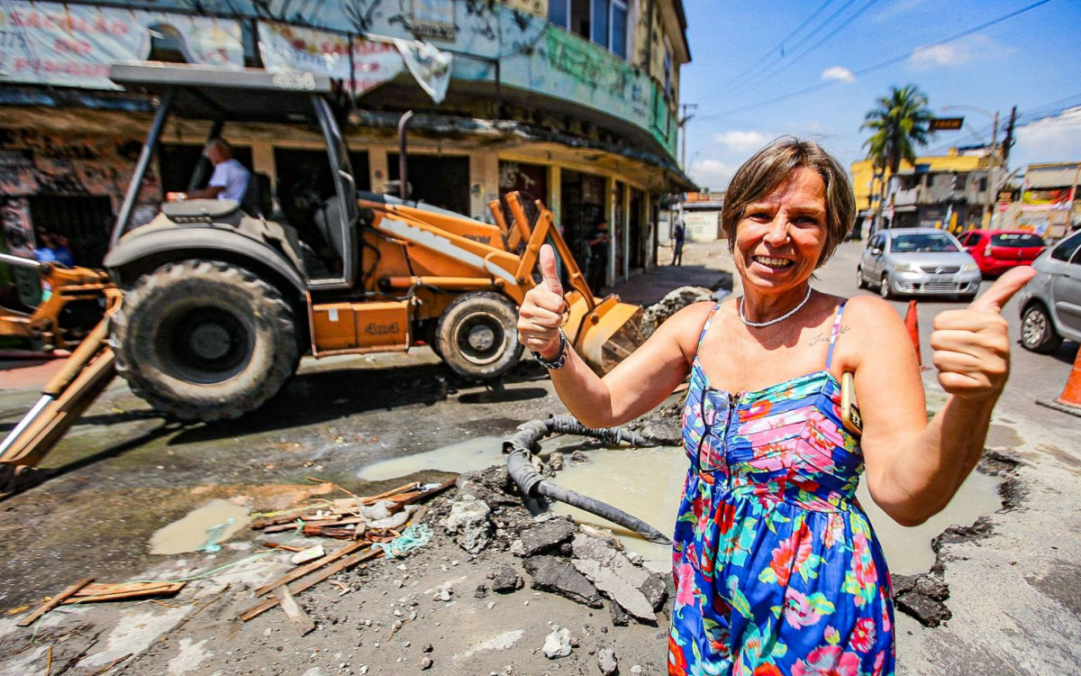 A comerciante Cláudia Lopes aprovou o trabalho das equipes da Prefeitura