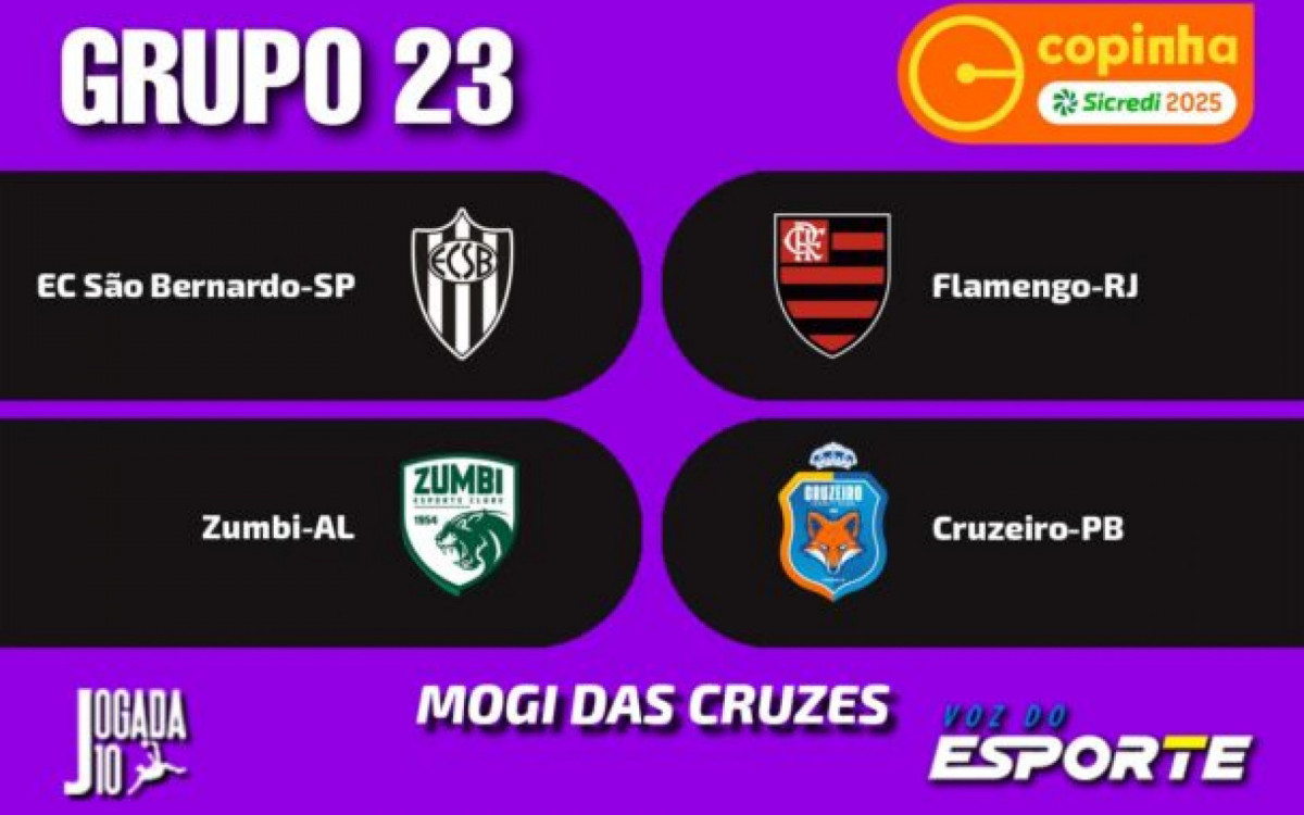 Zumbi x Flamengo, AO VIVO, com a Voz do Esporte, às 20h30