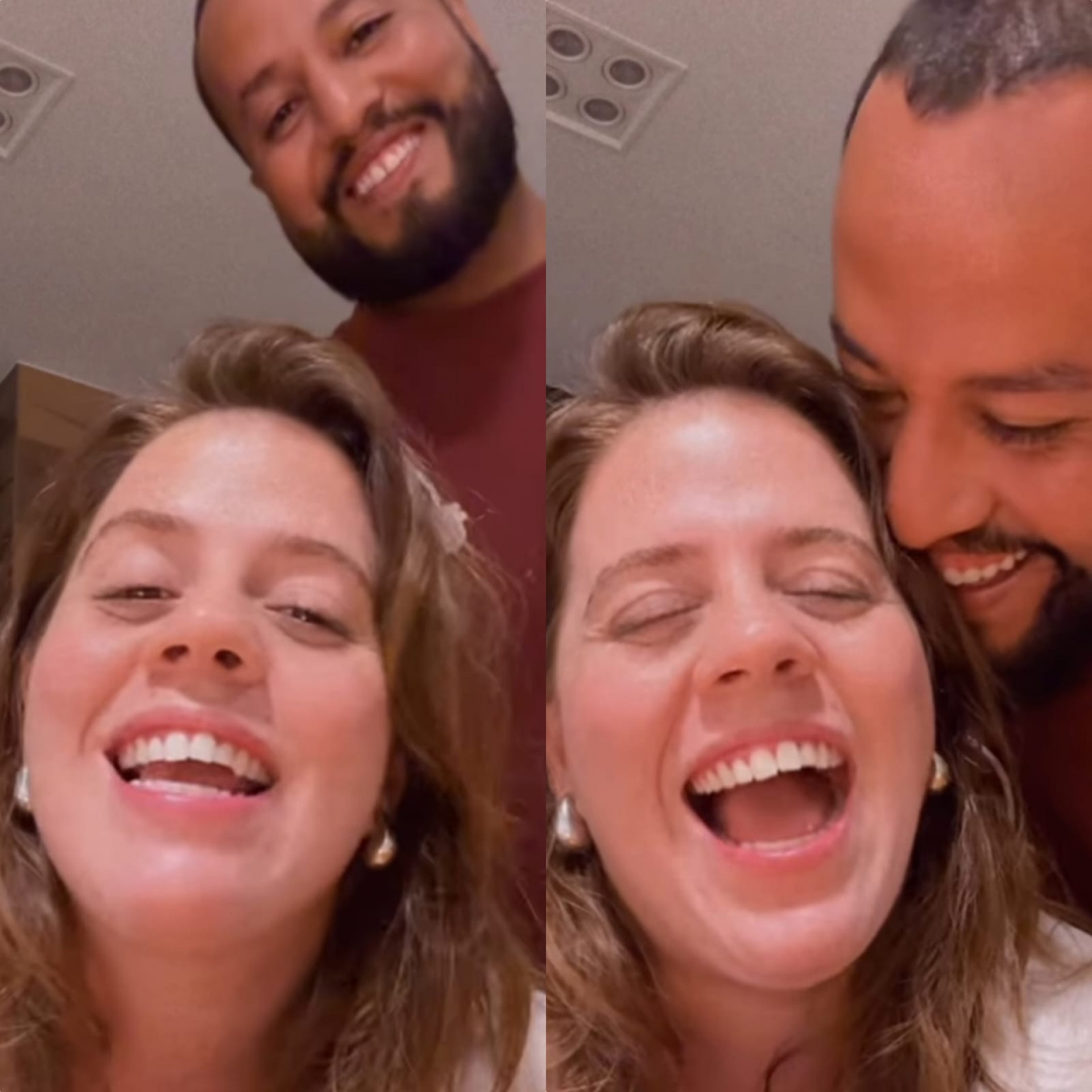 Grávida, Tati Machado descobre que está roncando ao ser gravada pelo marido, Bruno Monteiro - Reprodução de vídeo / Instagram