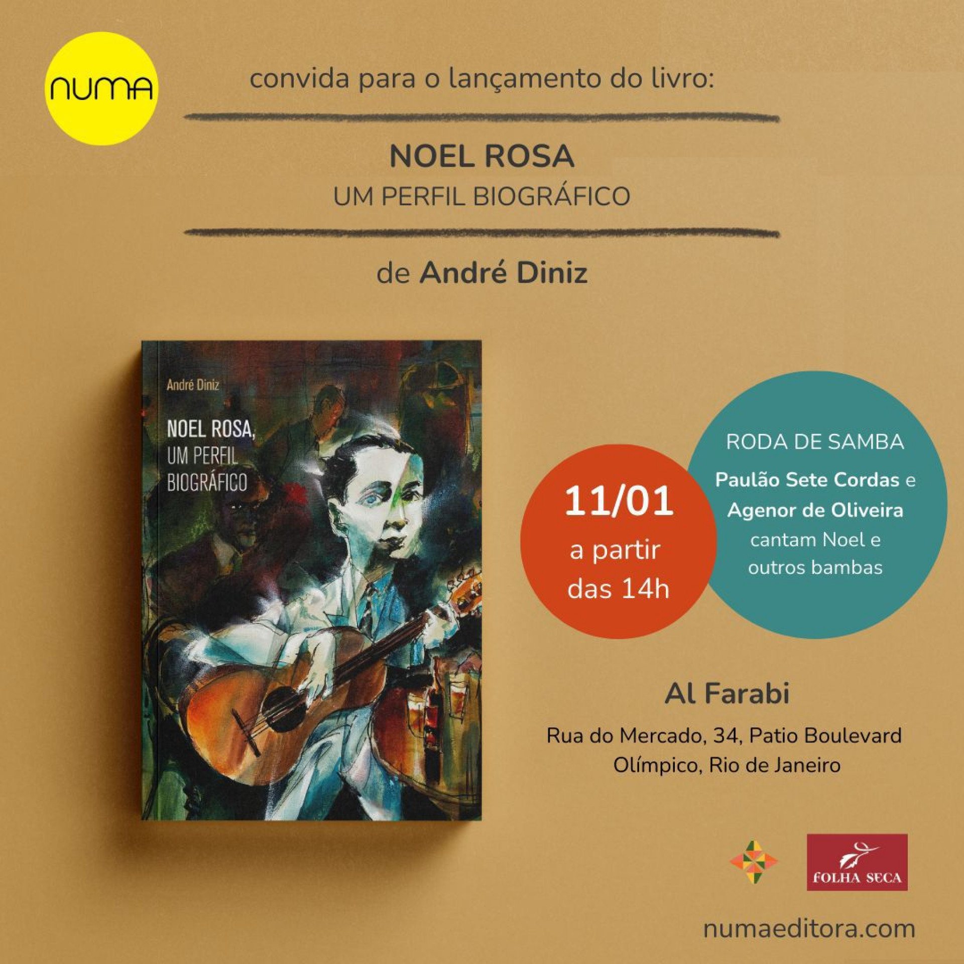 Noel Rosa ganha novo perfil biográfico por André Diniz
- Divulgação