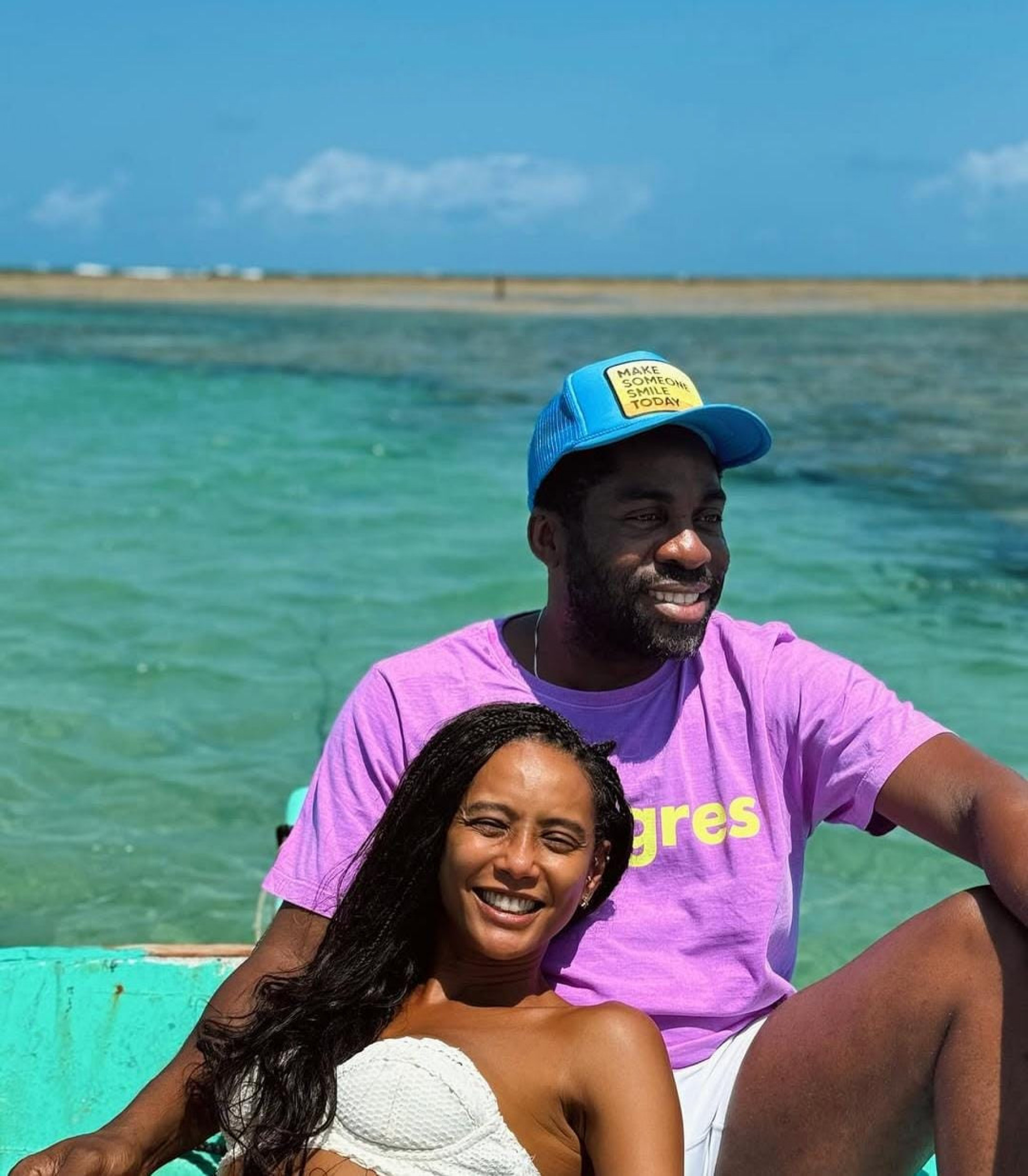 Taís Araujo ensina Lázaro Ramos a mergulhar: 'Aula com a professora' - Reprodução de vídeo / Instagram