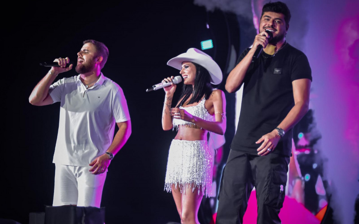 Ana Castela e a dupla Zé Neto & Cristiano