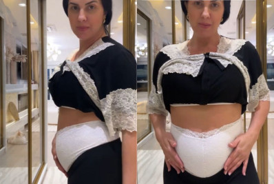 Graciele Lacerda perde 10 kg e mostra barriga 16 dias pós-parto