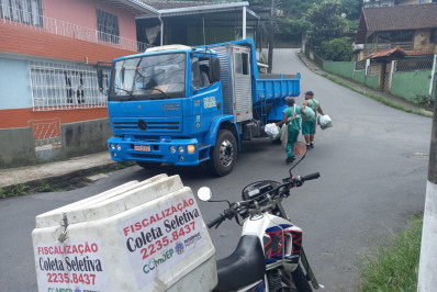 Serviço de coleta seletiva recolheu mais de 33 toneladas de resíduos na primeira semana do ano