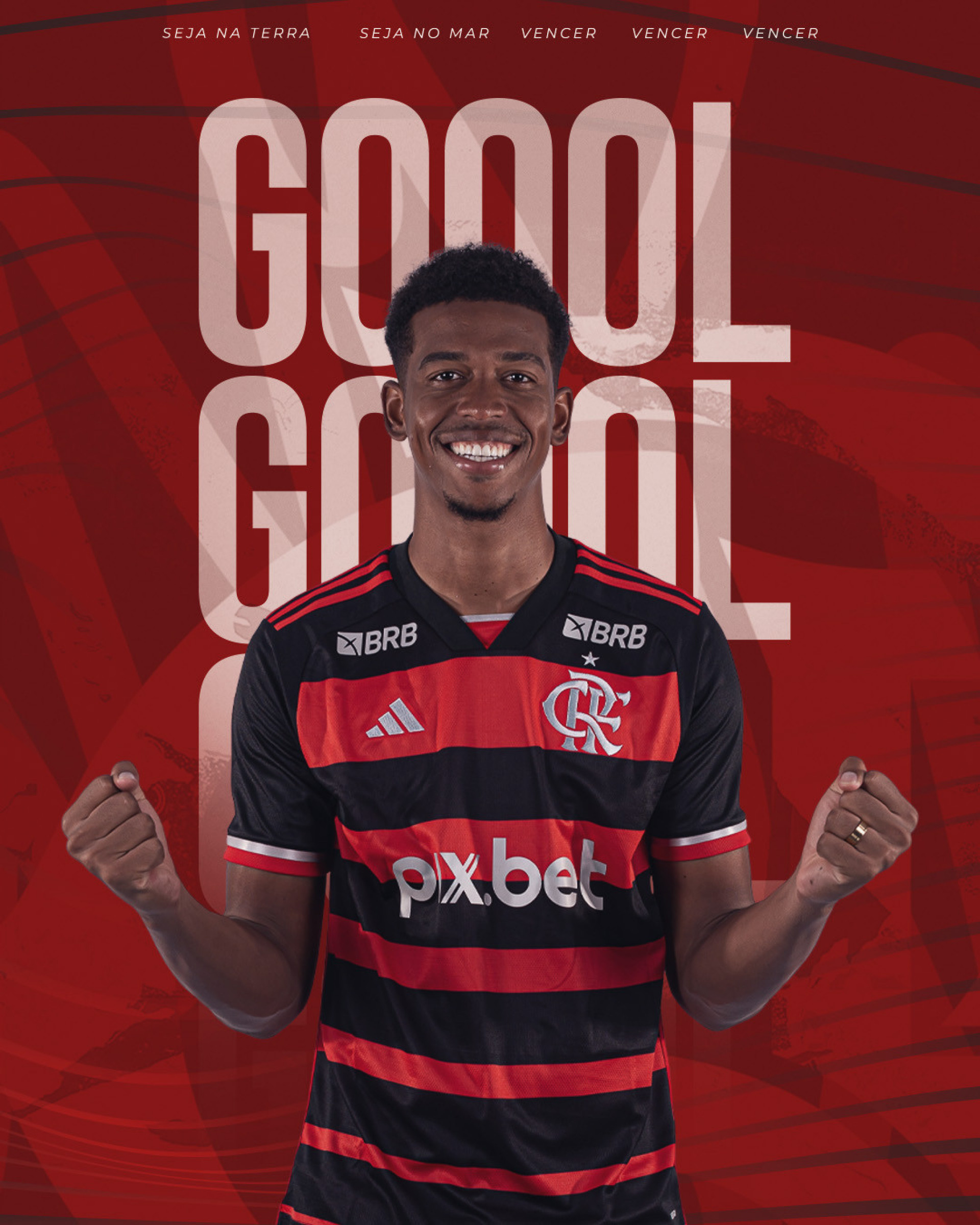 Carlinhos marcou o terceiro gol com a camisa do Flamengo