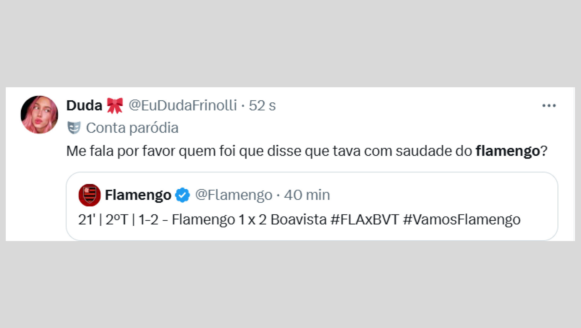 Derrota do Flamengo para o Boavista rendeu memes e piadas na web - Reprodução de redes sociais