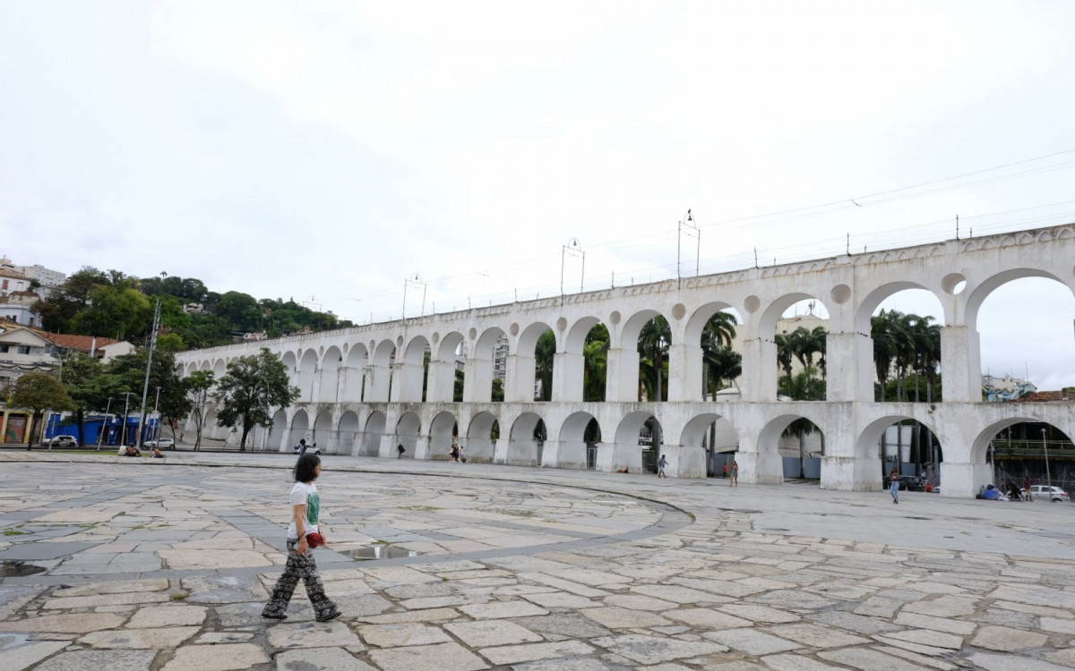 Arcos da Lapa &eacute; um ponto tur&iacute;stico famoso no Rio de Janeiro - Pedro Teixeira / Ag&ecirc;ncia&nbsp;O&nbsp;Dia