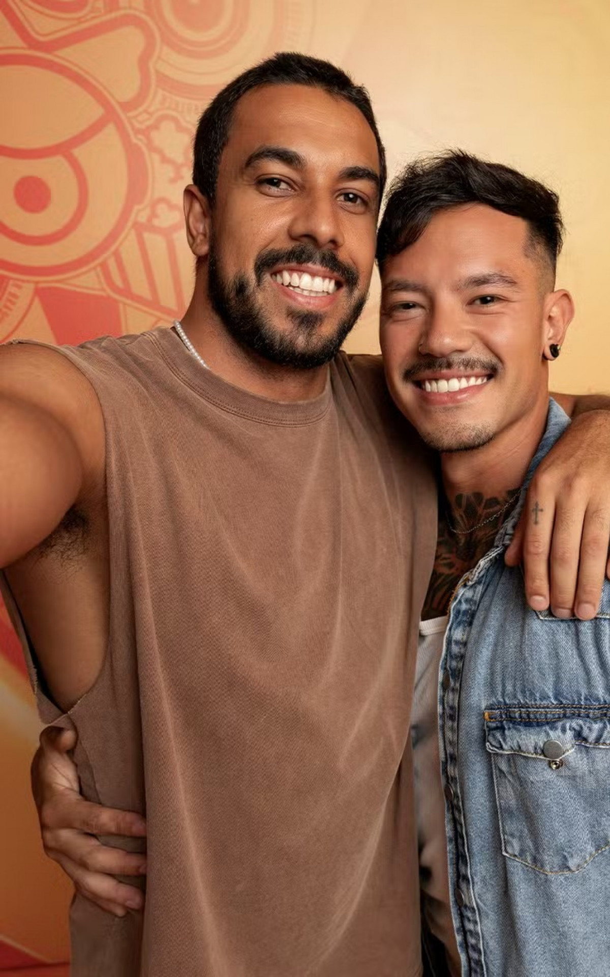 Os amigos Maike e Gabriel torcem pelo Corinthians