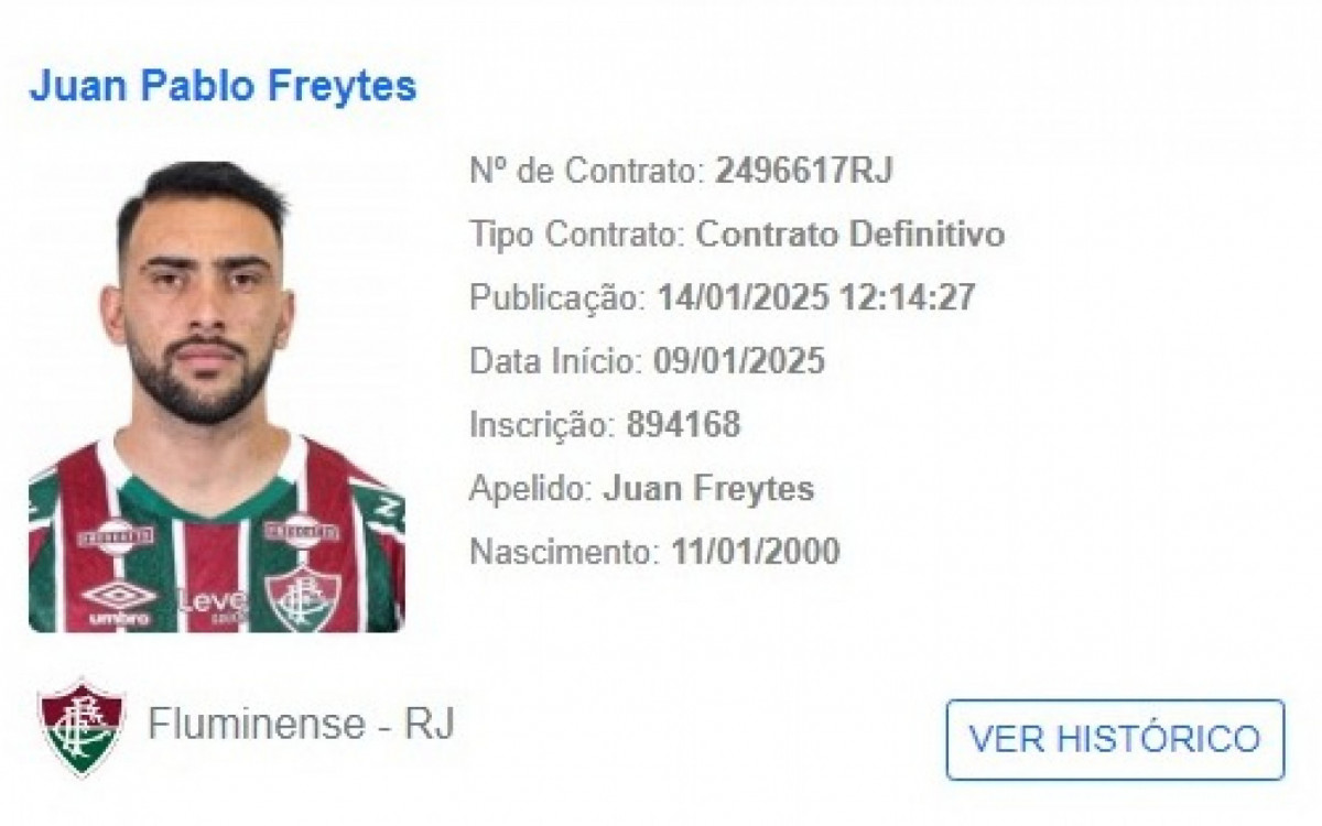 Freytes poderá estrear pelo Fluminense