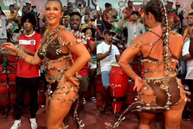 Paolla Oliveira arrasa em ensaio da Grande Rio