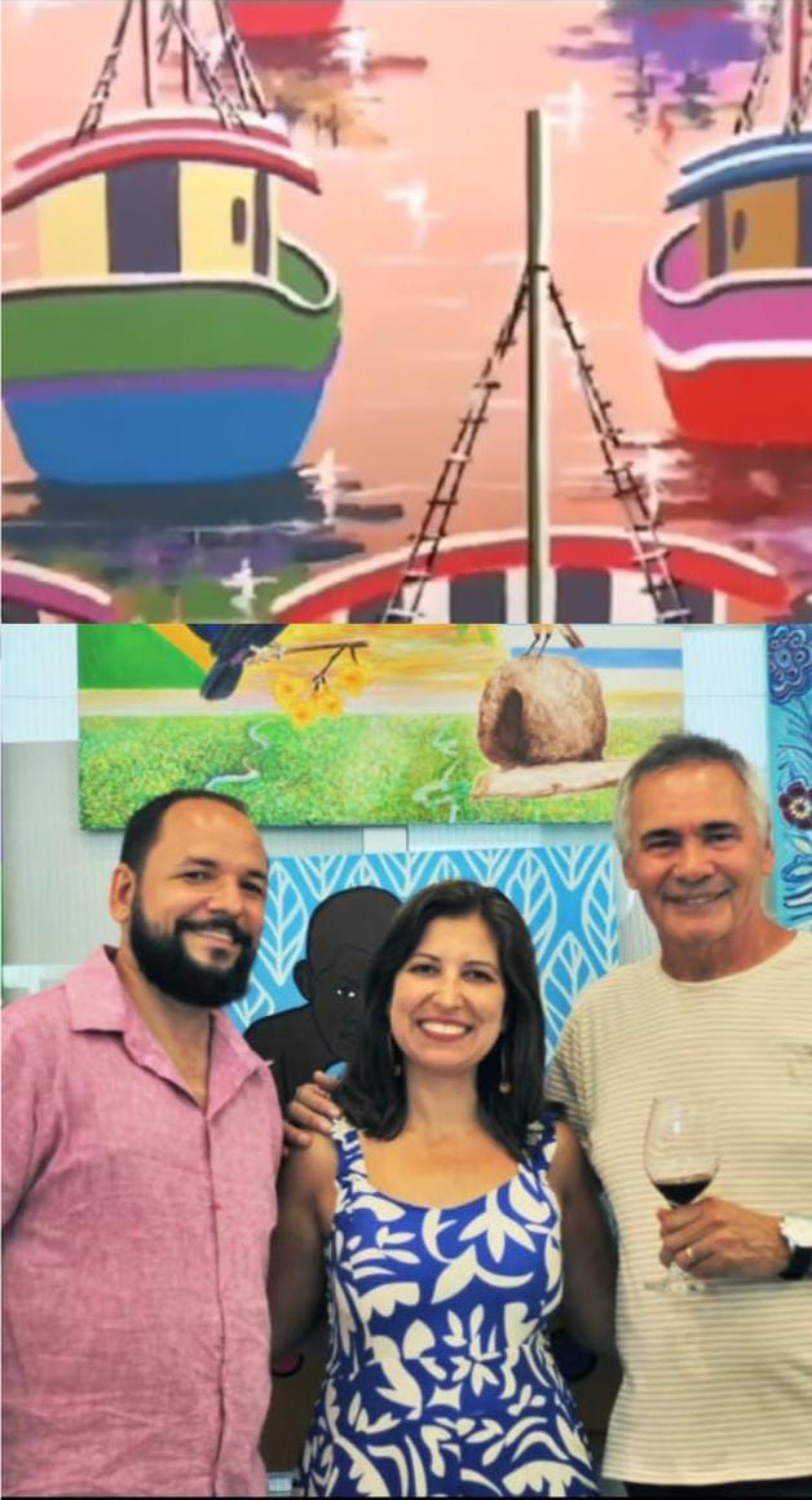 David Pedrosa(E), Norielem Martins(C) e Paulo de Lira (D)