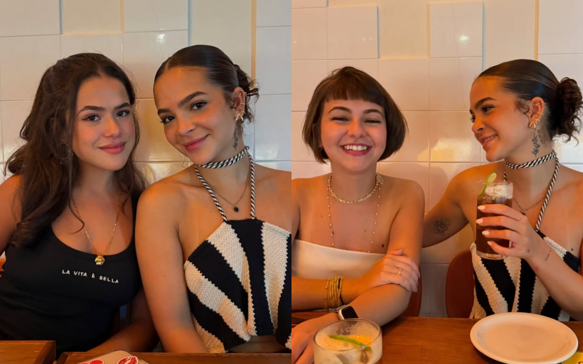 Maisa, Mel Maia e Klara Castanho curtem jantar no Rio 
