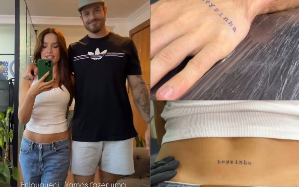 Juliette e Kaique Cerveny fizeram uma tatuagem de casal 