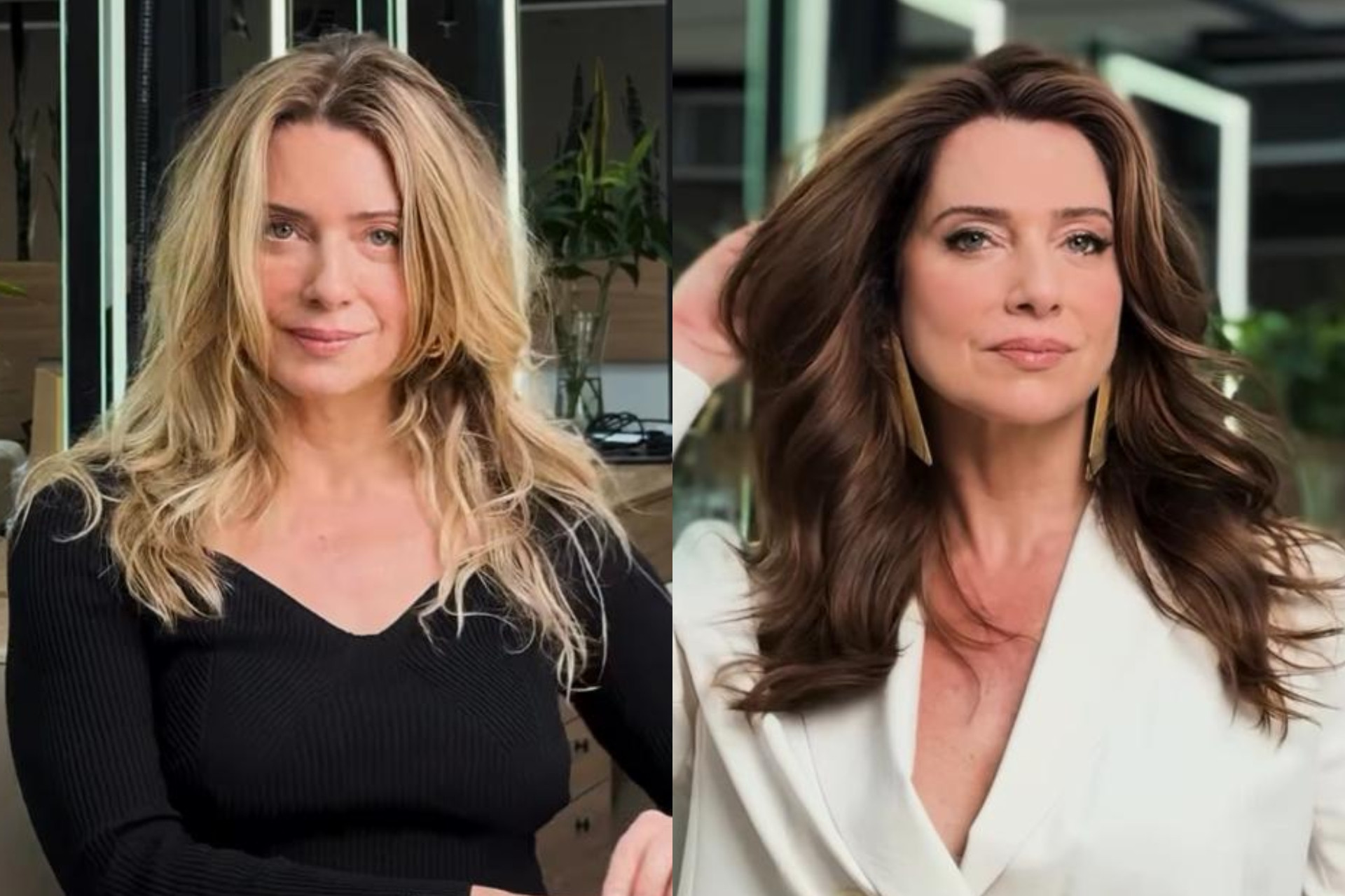 Antes e depois da mudança de visual de Leticia Spiller  - Reprodução / Instagram 