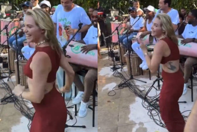 Vídeo! Letícia Colin se esbalda em aniversário de Eduardo Sterblich e viraliza