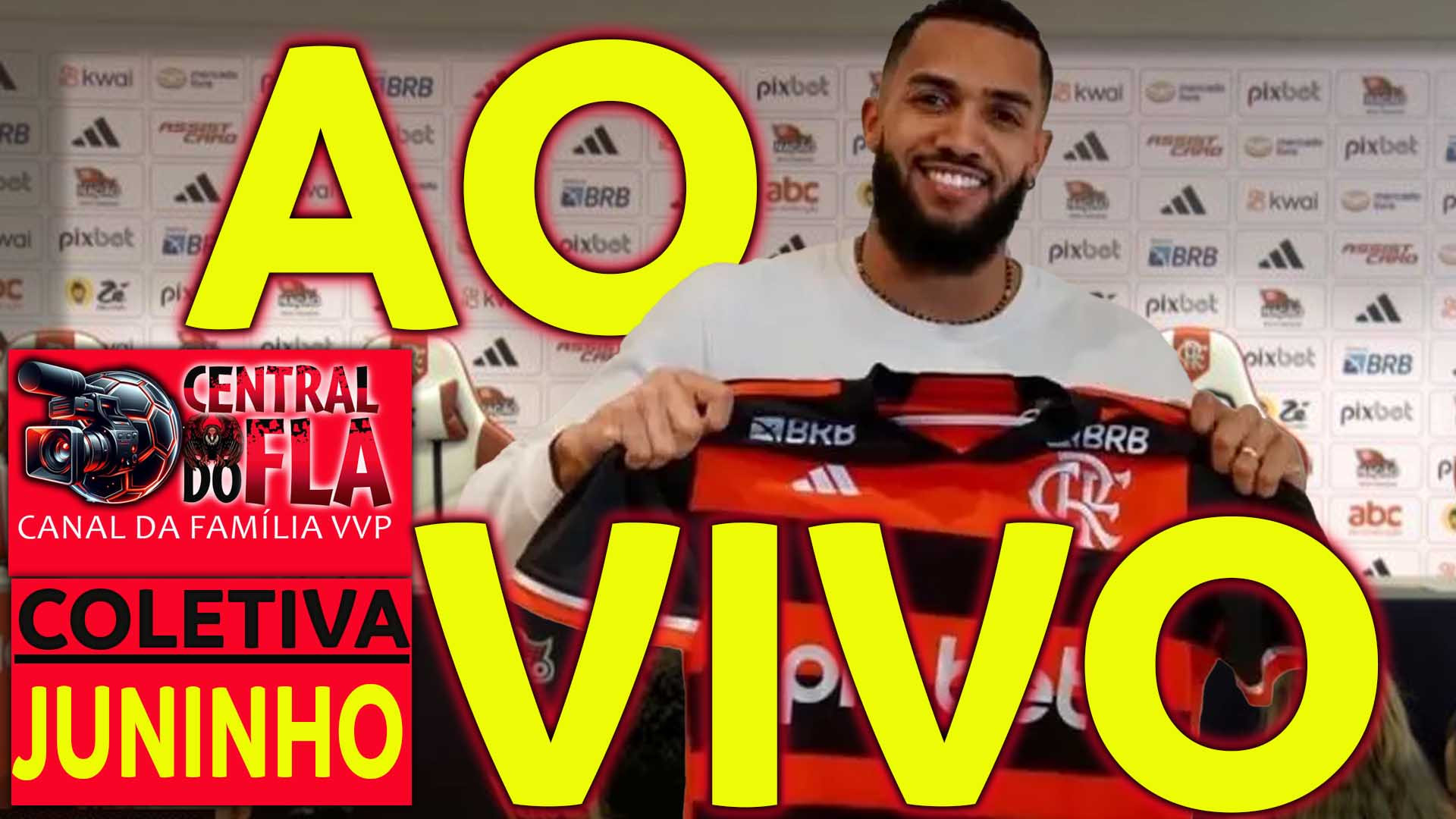 Apresenta&ccedil;&atilde;o do atacante Juninho no Flamengo - Canal Resenha Rubro Negra