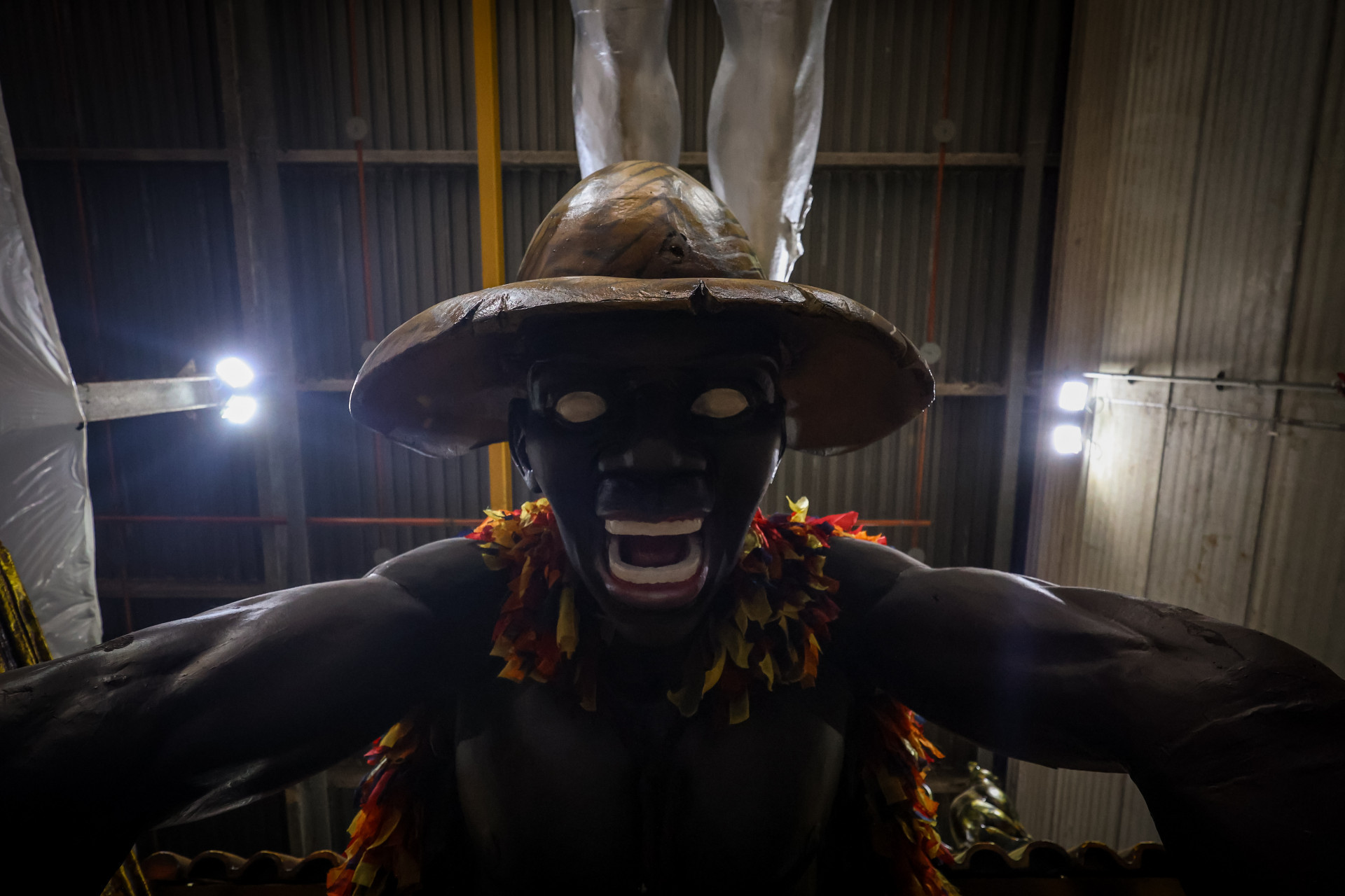 Detalhe da alegoria 'Exu-trunqueiro', uma das manifesta&ccedil;&otilde;es de Malunguinho - Renan Areias/Ag&ecirc;ncia O Dia