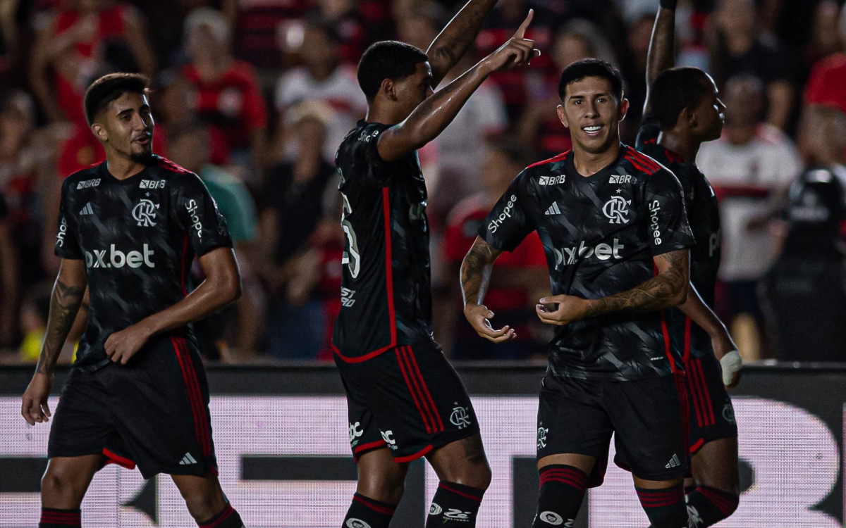 Comemora&ccedil;&atilde;o dos jogadores do Flamengo