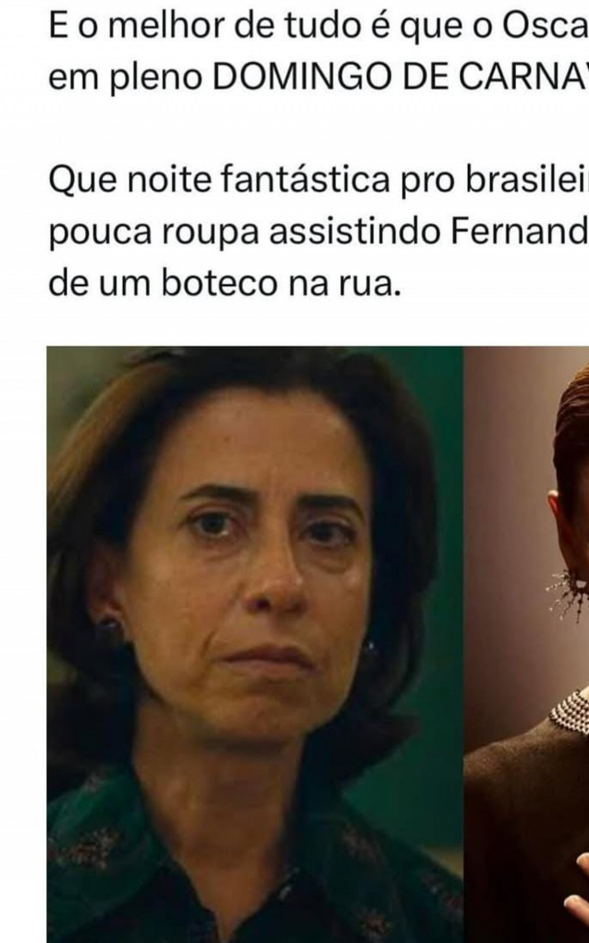 Indicação ao Oscar de Fernanda Torres e de \'Ainda Estou Aqui\' rendeu memes hilários nas redes sociais