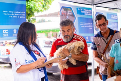 Caxias realiza vacinação antirrábica e combate à dengue, em Xerém
