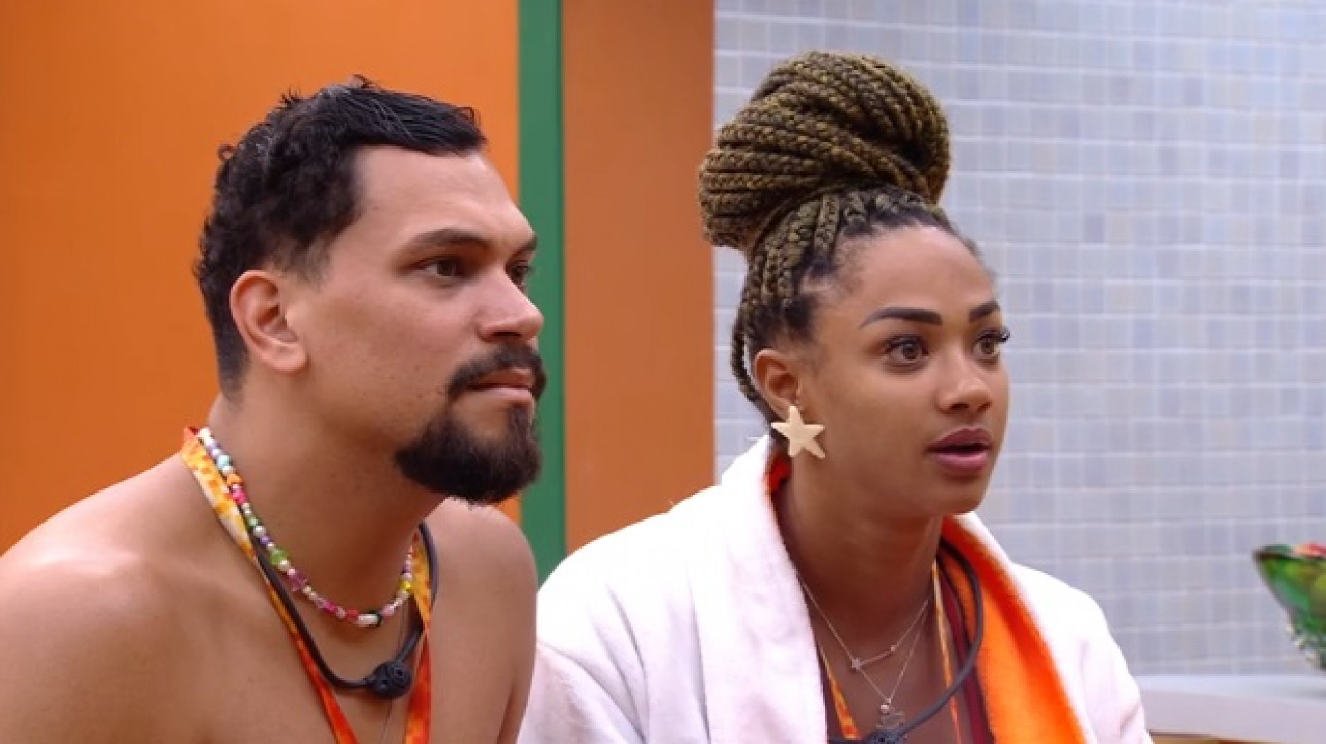 Vinícius e Aline ficaram em choque com avaliação da liderança  - Reprodução de Vídeo 