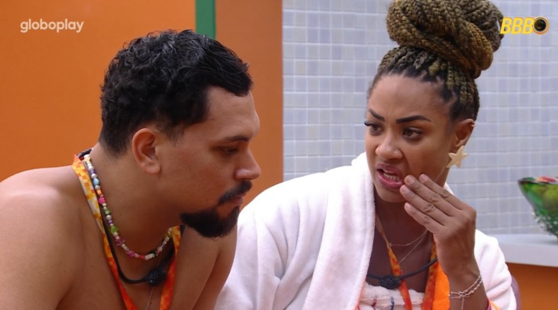 Vinícius e Aline tiveram atrito após resultado da enquete  - Reprodução/Globoplay