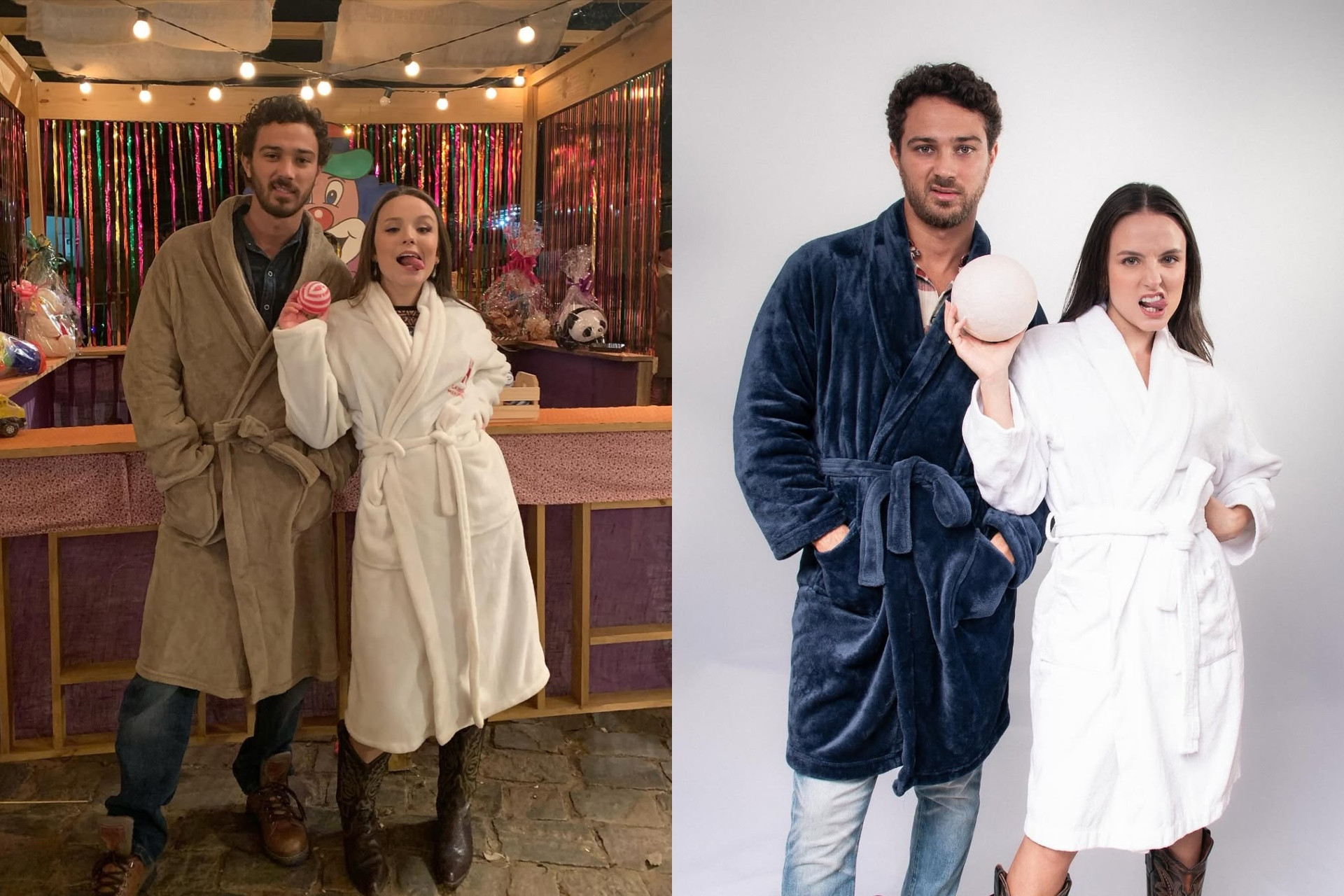 Larissa Manoela e André Luiz Frambach recriam fotos de primeiro filme juntos, 'Modo Avião', da Netflix  - Reprodução / Instagram 