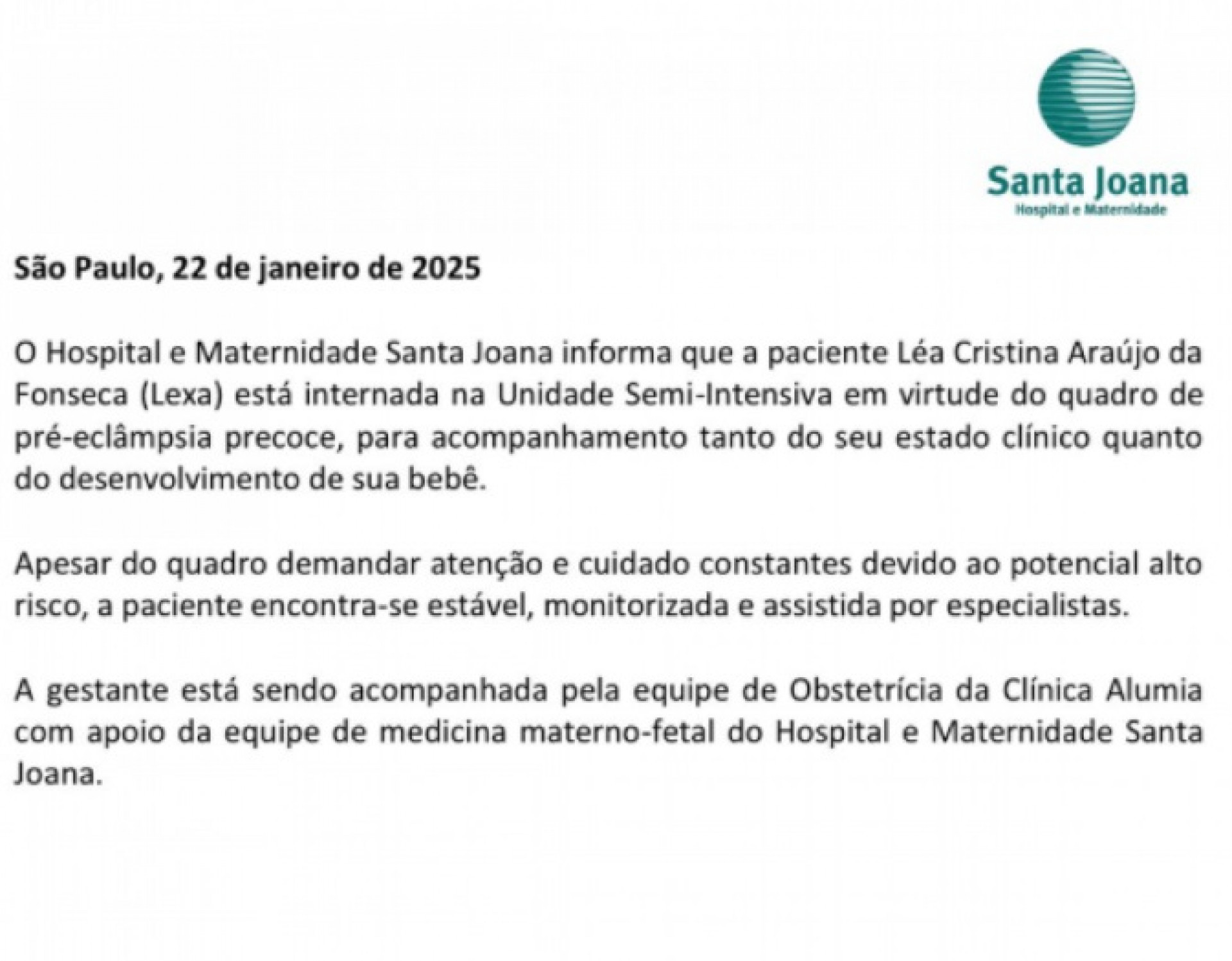 Boletim médico atualiza estado de saúde de Lexa, que segue internada - Reprodução/Instagram