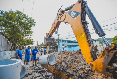 Bairro Venda Velha recebe obras de drenagem e saneamento
