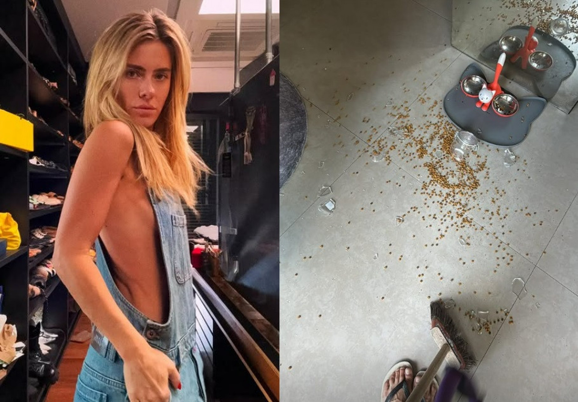 Carolina Dieckmann mostra estragos após macacos invadirem sua casa