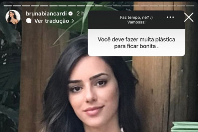 Bruna Biancardi rebate crítica de internauta sobre plásticas: 'A senhorita precisa de umas 5' 