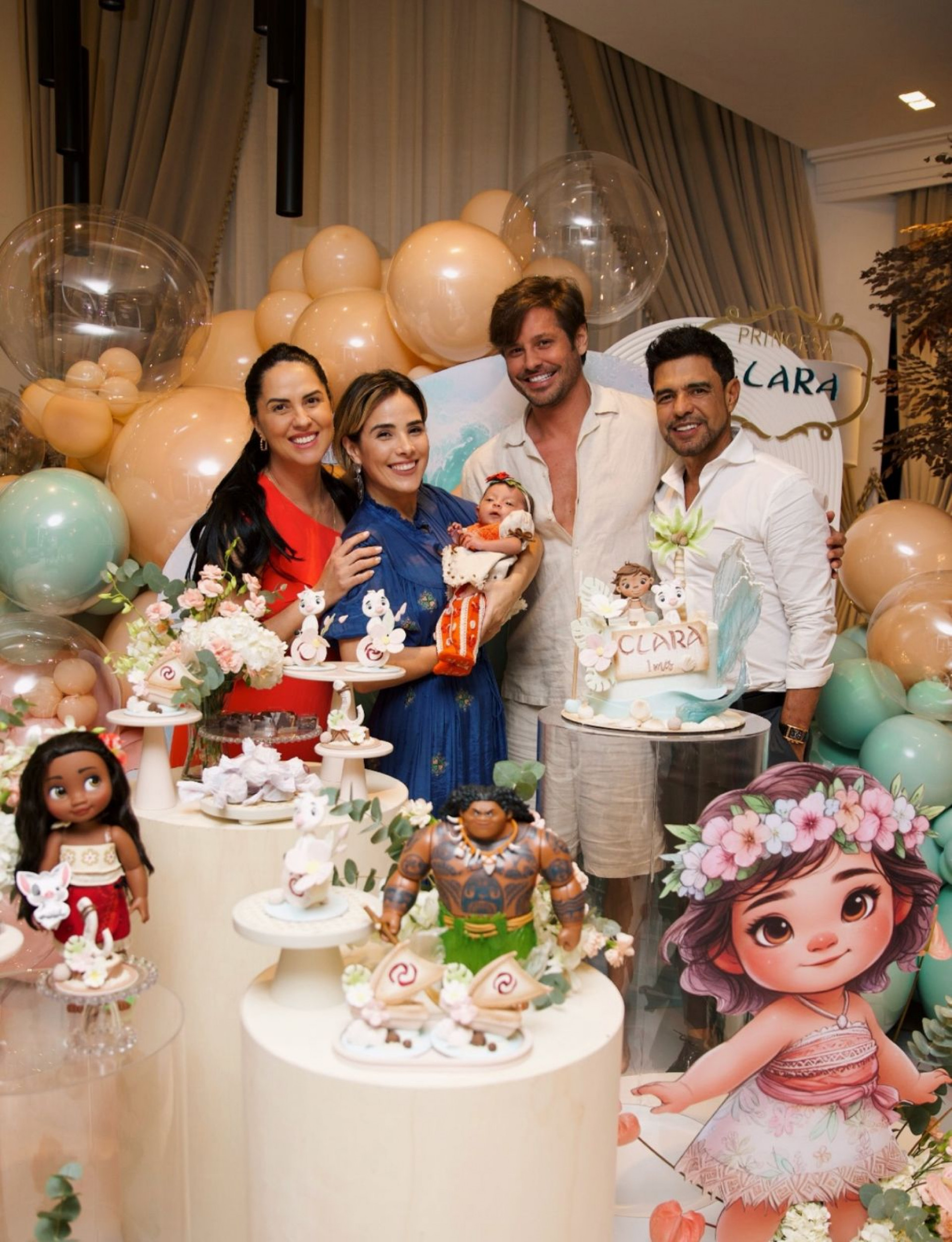 A celebração do mêsversário de Clara contou com a presença de Wanessa Camargo e Dado Dolabella  - Reprodução Instagram