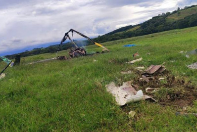 Helicóptero cai em fazenda e deixa três mortos no Sul de Minas