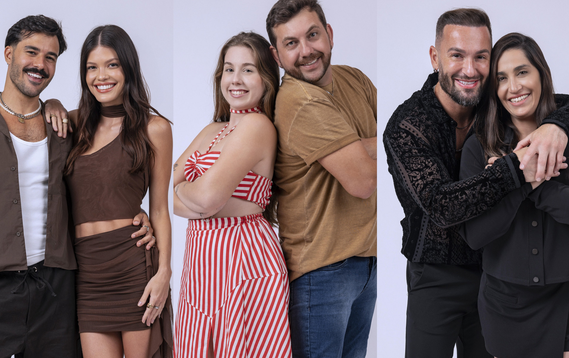 Vitória e Mateus , Edilberto e Raissa e Daniele e Diego estão no paredão - Globo/Fábio Rocha