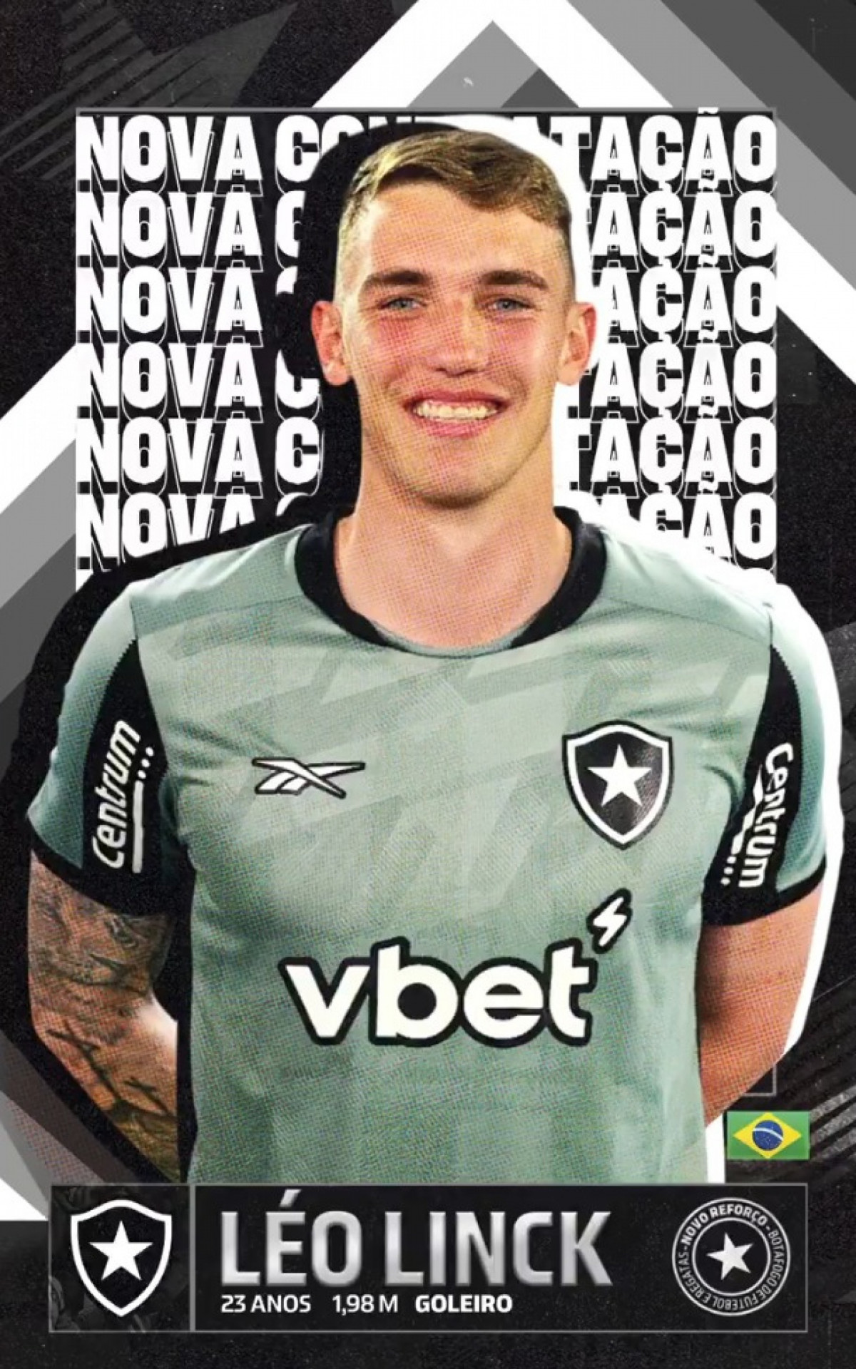 Léo Linck chega ao Botafogo para ser reserva imediato de John - Divulgação / Botafogo
