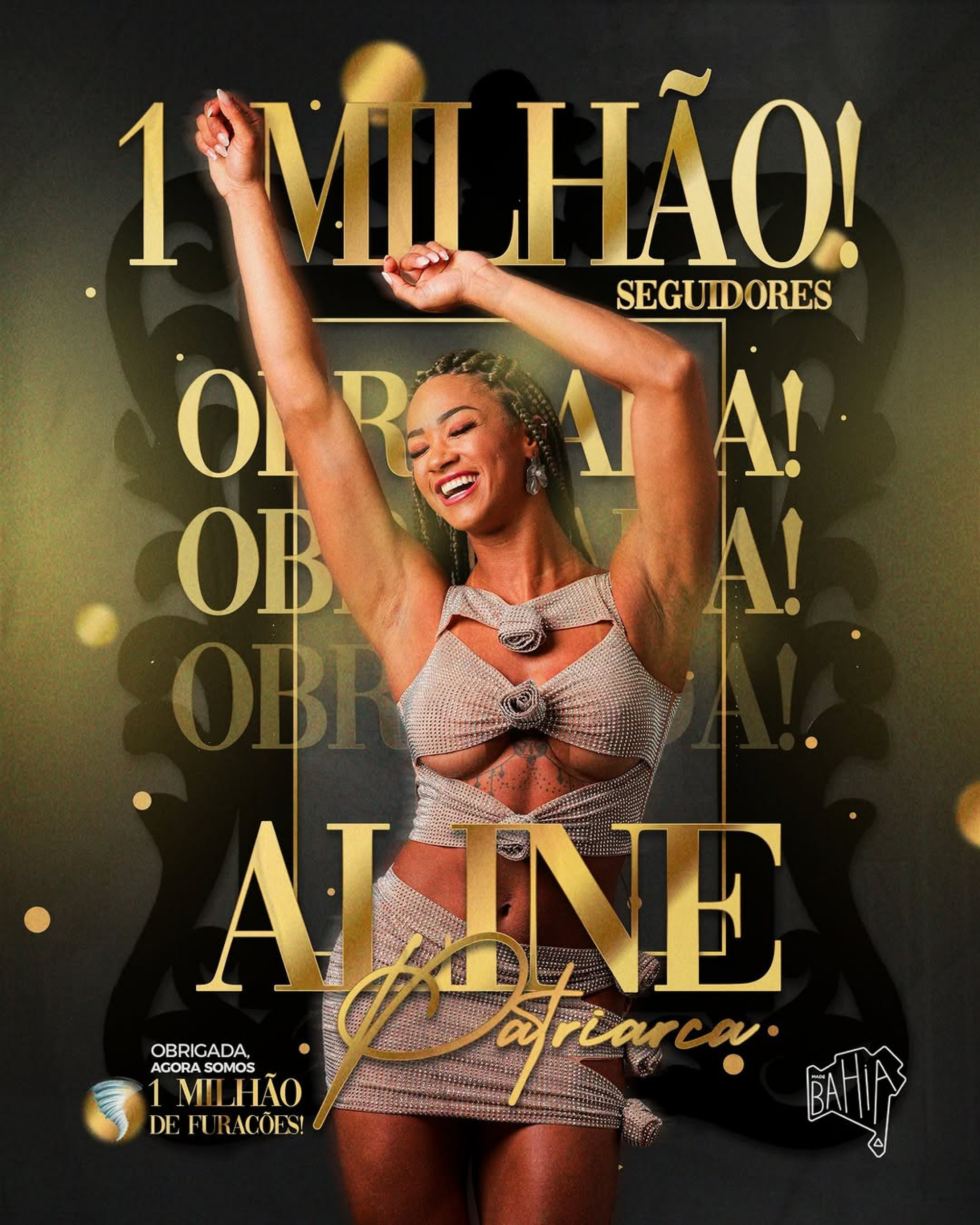 Aline conquistou 1 milhão de seguidores no Instagram - Reprodução/Instagram