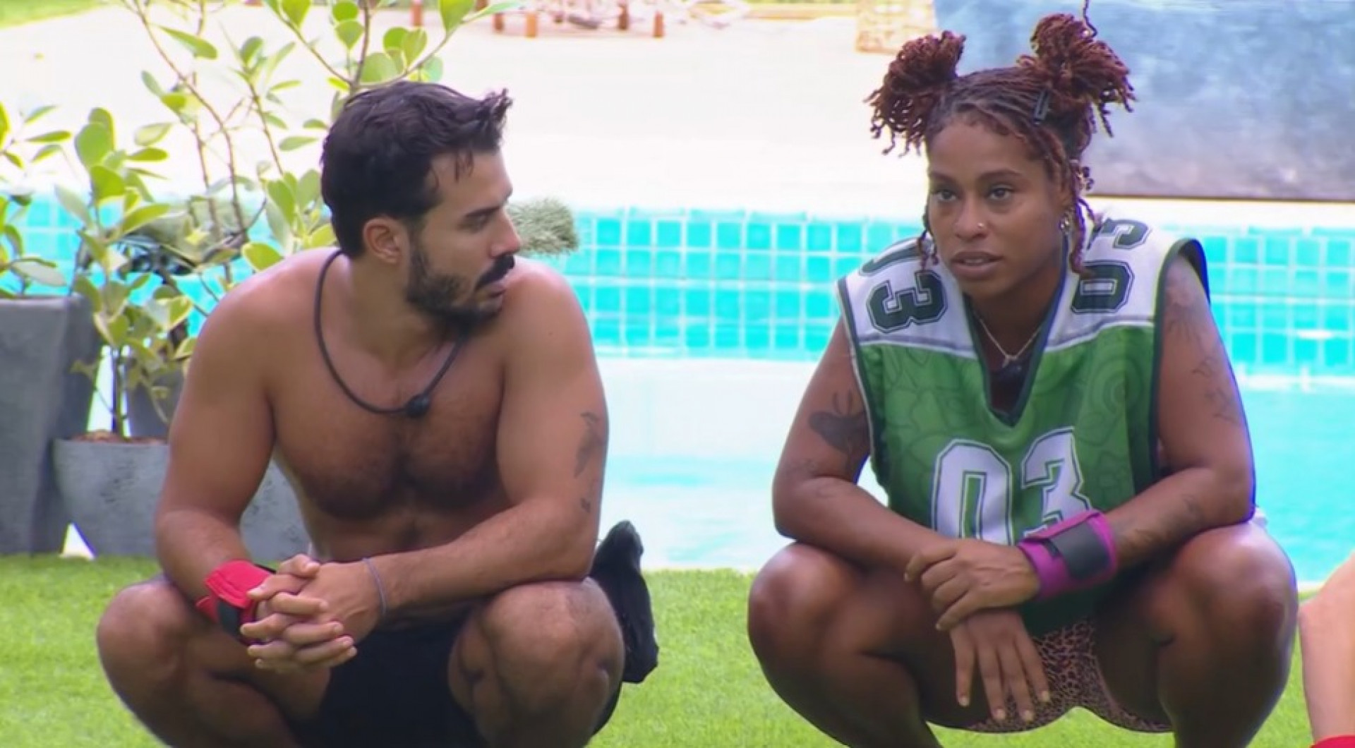 Thamiris reclama de atitude de Mateus na prova do líder - Reprodução Globoplay