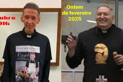 Padre Marcelo Rossi mostra antes e depois da depressão: 'Tem cura'
