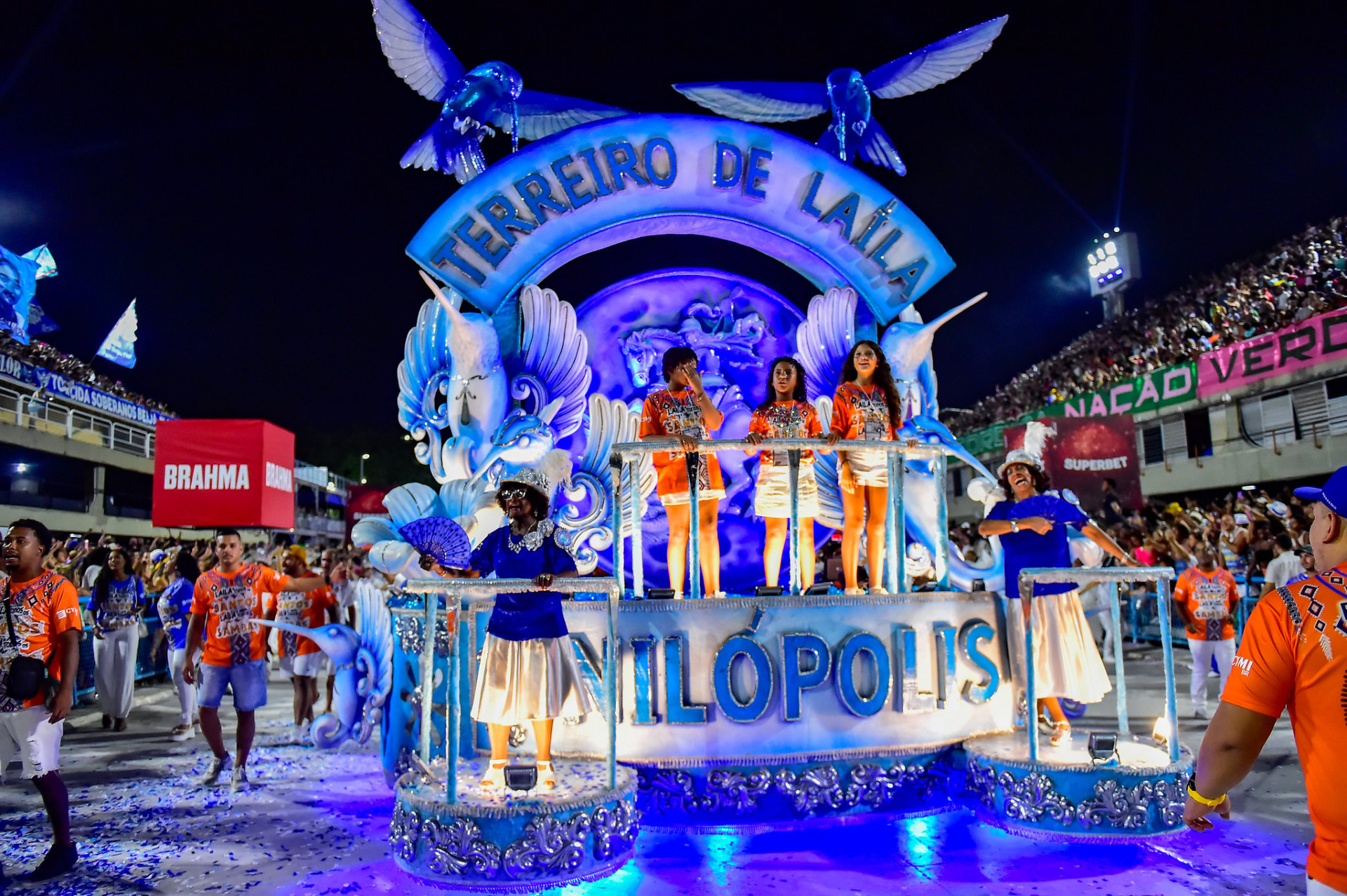 Beija-Flor levou tripé para homenagear o eterno Laíla - Dhavid Normando / Rio Carnaval