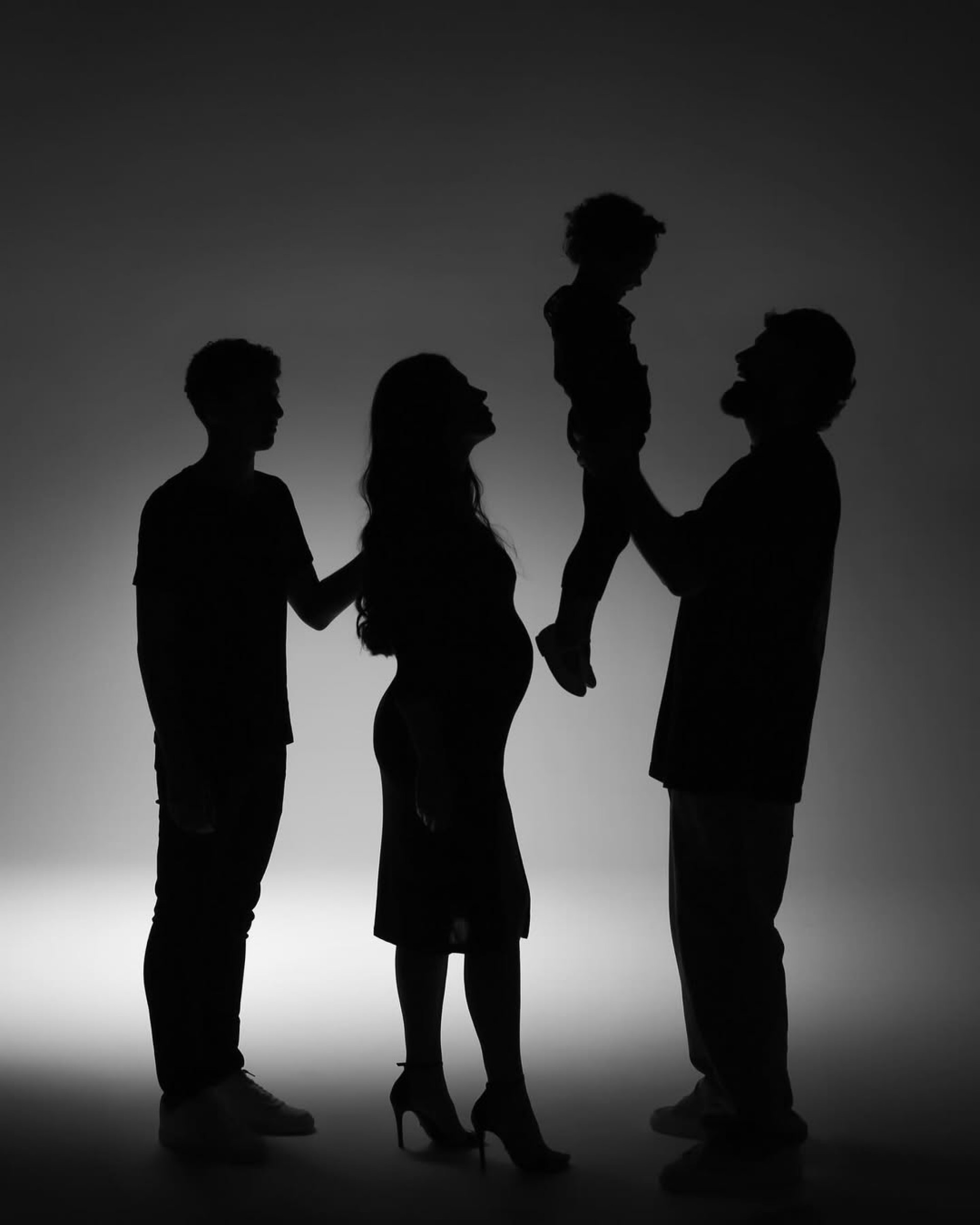 Dilsinho com a mulher, a filha e o enteado - Reprodução/Instagram