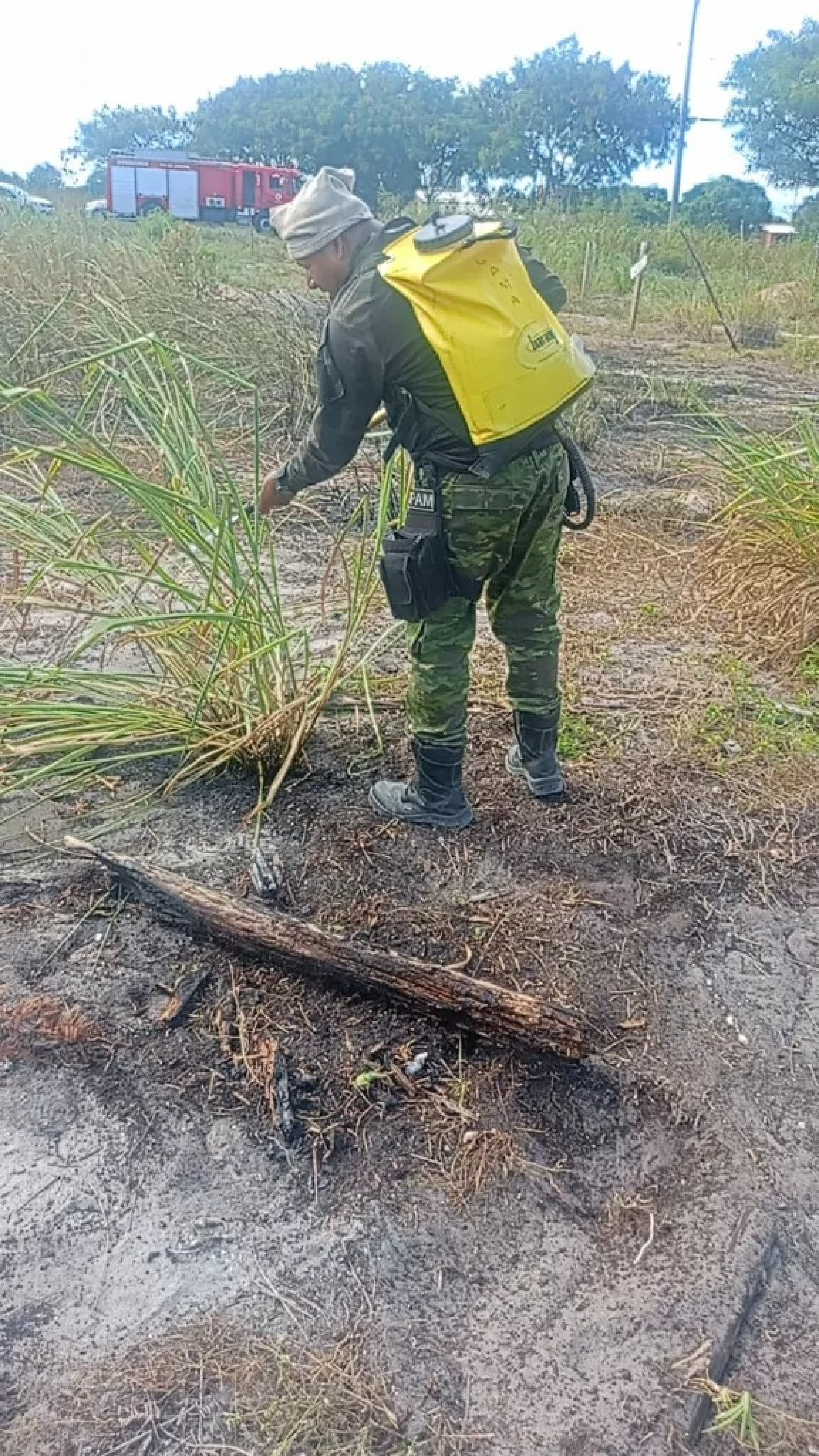 GOPAM realiza uma ocorr&ecirc;ncia de inc&ecirc;ndio no bairro Cai&ccedil;ara - Ascom 