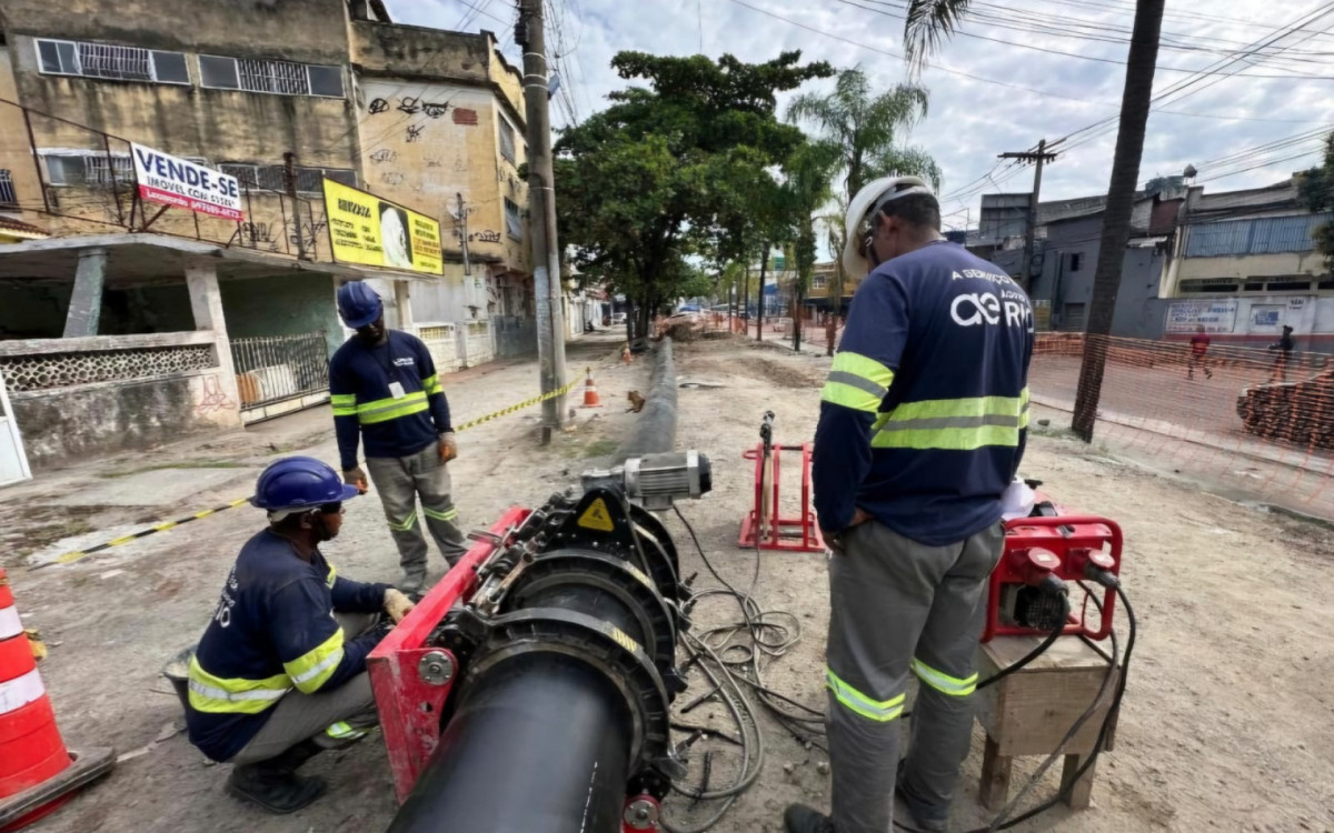  Águas do Rio investiu 10 milhões de reais para instalar 3,5 km de redes de esgoto 
