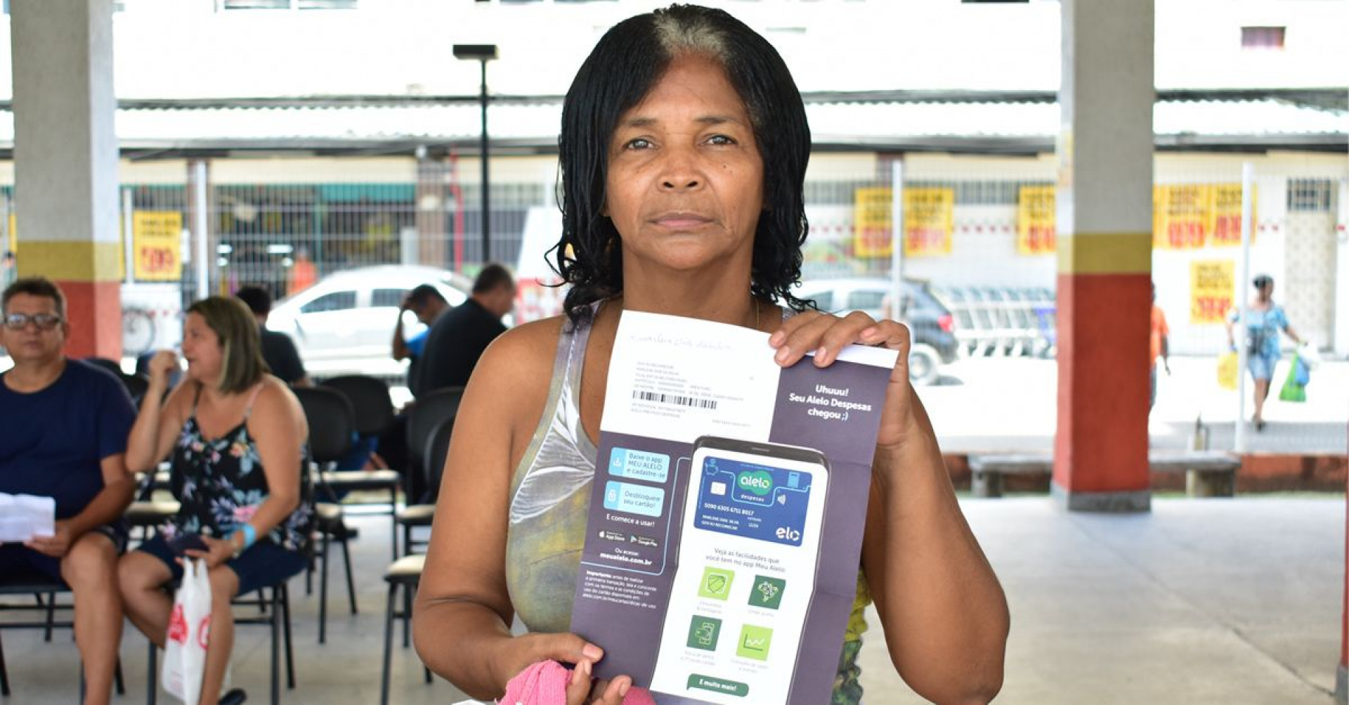 Marlene Dias mora em Heli&oacute;polis e conseguiu retirar o cart&atilde;o Recome&ccedil;ar - Erick Amaral / PMBR