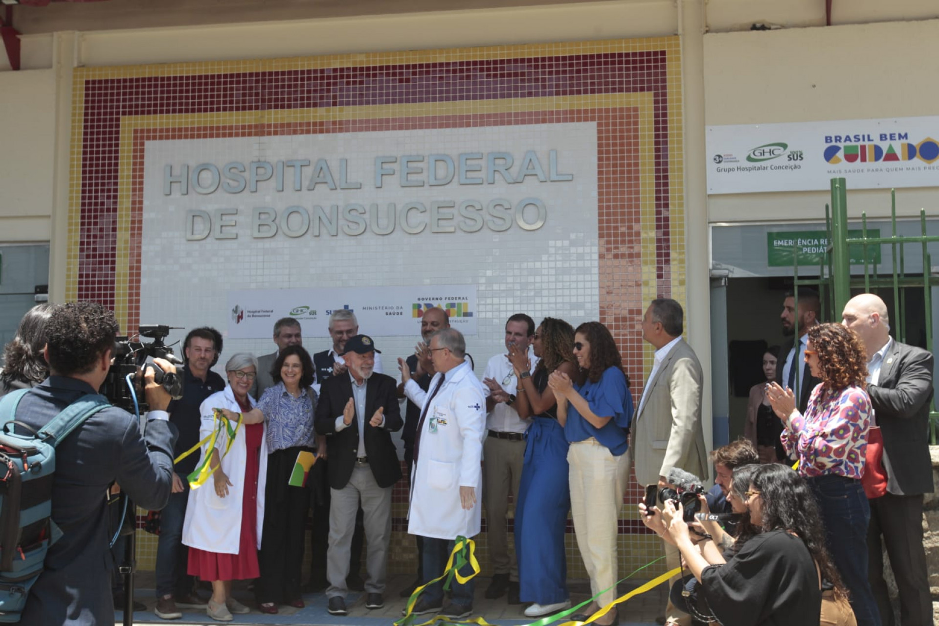 Reabertura da emergência do Hospital Federal de Bonsucesso teve a presença de Lula, ministros e Eduardo Paes - Reginaldo Pimenta/Agência O Dia