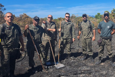 Monitoração intensificada após incêndio em área ecológica