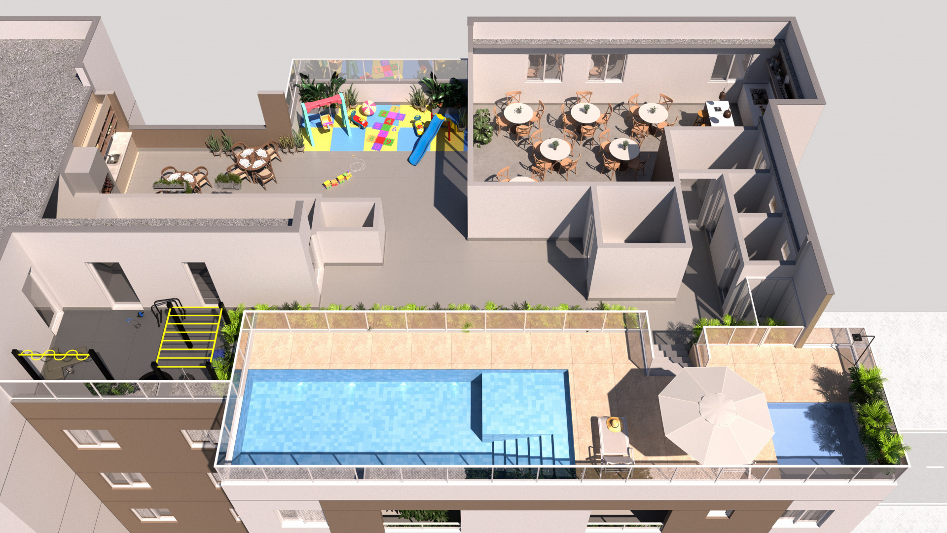 Lazer na cobertura de residencial em Nova Igua&ccedil;u - Divulga&ccedil;&atilde;o