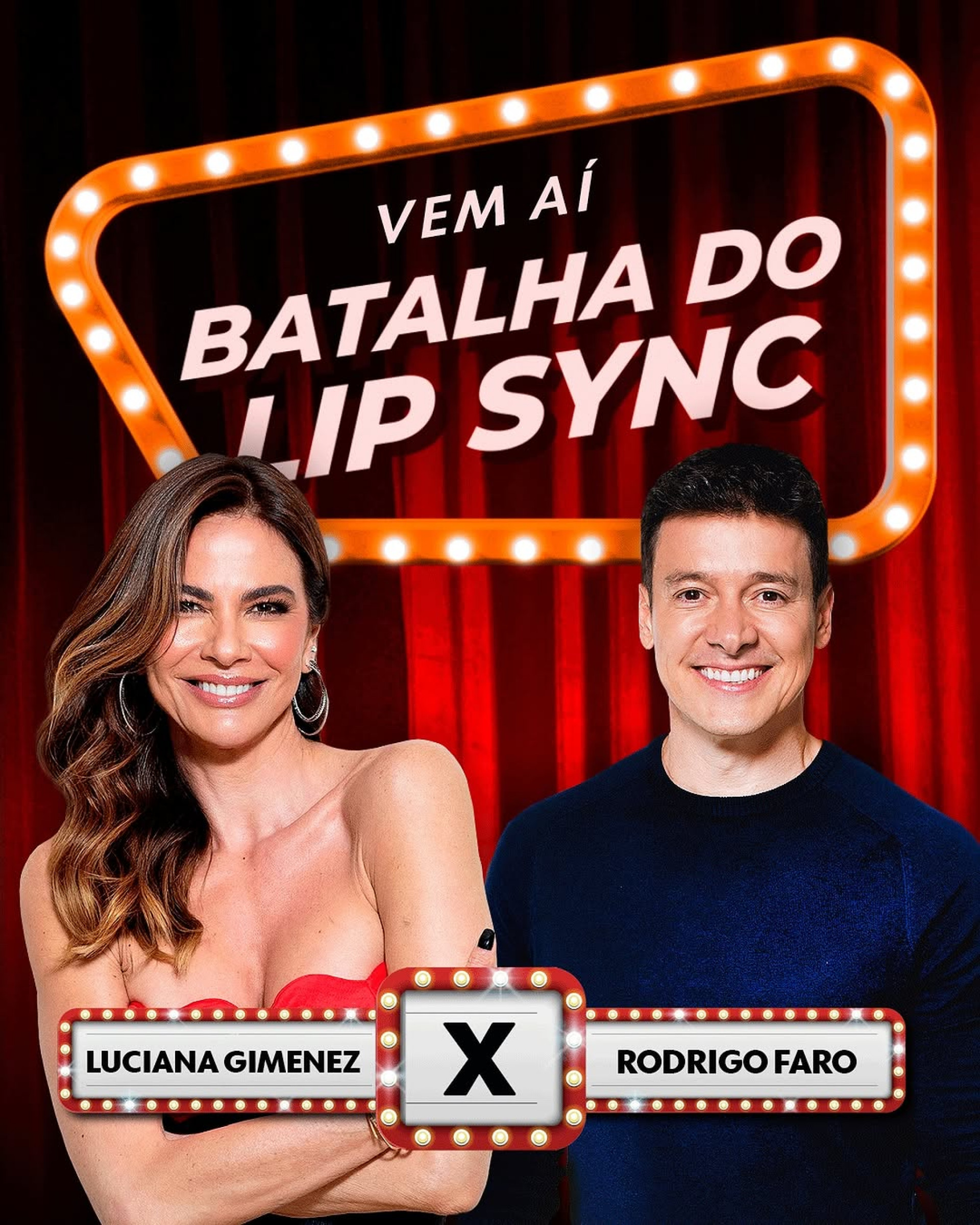 Luciana Gimenez e Rodrigo Faro se enfrentam na 'Batalha do Lip Sync' - Divulgação 