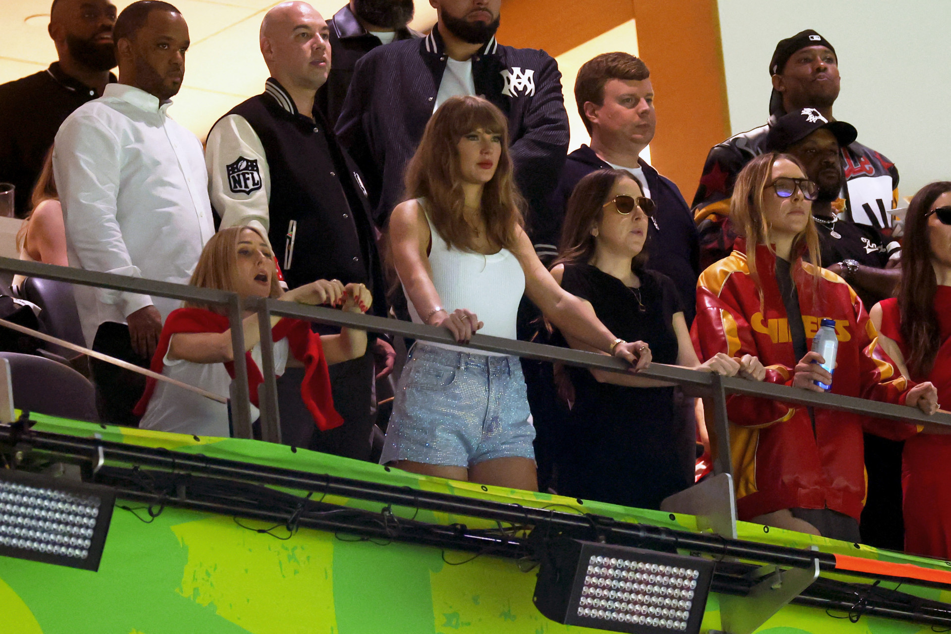 Taylor Swift esteve presente no Super Bowl em Nova Orle&atilde;es neste domingo - AFP