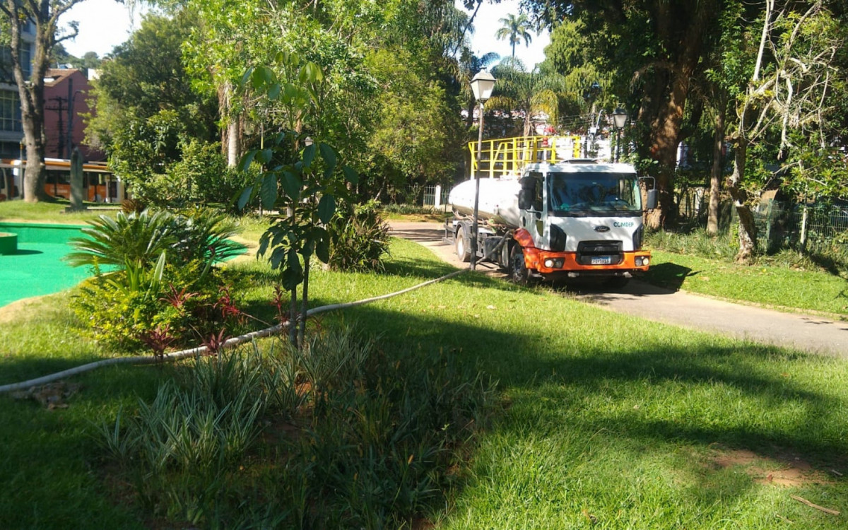 Trabalho está sendo realizado no Bosque do Imperador