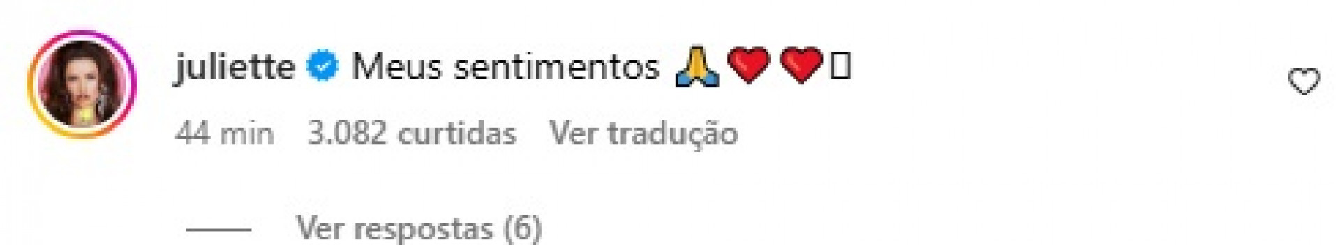 Juliette mostrou seu apoio à Lexa - Reprodução/Instagram